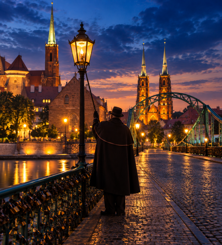 Ostrów Tumski to najstarsza część Wrocławia i miejsce, od którego rozpoczęła się historia miasta. Już ponad tysiąc lat temu otoczony wodami Odry powstał tu gród, a z czasem monumentalne kościoły i katedra, które do dziś tworzą jeden z najbardziej rozpoznawalnych widoków Wrocławia. Największy urok Ostrów Tumski zyskuje jednak wieczorem. Gdy zapada zmrok, latarnik przemierza zabytkowe uliczki i ręcznie zapala gazowe latarnie, tworząc atmosferę, której trudno szukać w innych europejskich miastach. Spacer brukowanymi uliczkami wśród gotyckich świątyń sprawia że poczujemy tu prawdziwą magię tego wyjątkowego miejsca.
